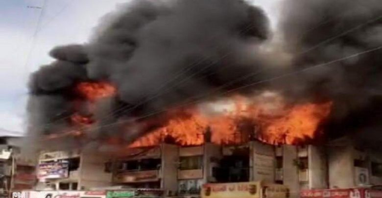 مصدر أمني : حريق المنصور ناجم عن تماس كهربائي 1 المنصور 1