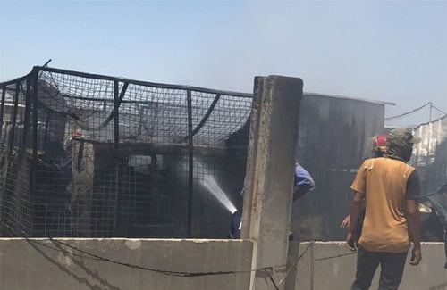 حريق مستشفى البصرة