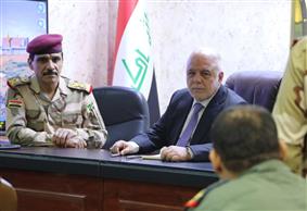 العبادي يطلع على عمليات التفتيش والتطهير التي تقوم بها القوات العراقية البطلة 1 عب 10