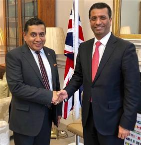 سفير العراق في لندن يبحث مع وزير الدولة البريطاني دعم جهود اعادة الاعمار 1 سفير