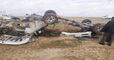 اصابة 4 اشخاص بينهم طفل بانقلاب عجلة في ديالى 1 انقلاب سيارة scaled