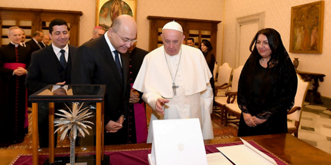 برهم صالح وبابا فاتيكان 1