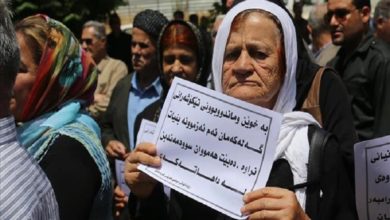 تظاهرة سجناء سياسين في اربيل