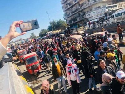 تظاهرة طلاب بغداد 2 scaled