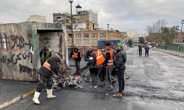 تنظيف جسر الاحرار