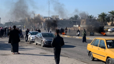 بيان رسمي يوضح ملابسات حرق متظاهر خلال احتجاجات السماوة 2 قطع تقاطع بهو ناصرية3