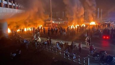 قطع طريق بغداد البصرة