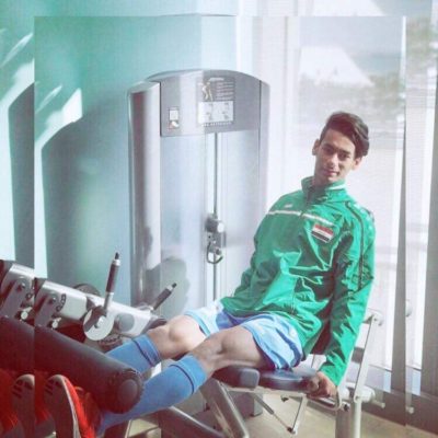 نجم المنتخب الاولمبي محمد مزهر داخل اسوار القيثارة الخضراء 1 محمد مزهر scaled