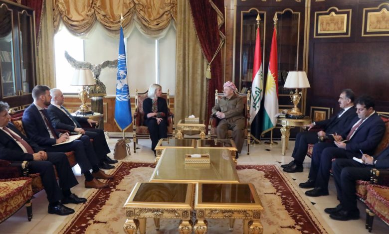 بلاسخارت و مسعود بارزاني يبحثان الوضع السياسي العام في البلاد 3 0ecf6ffab6f3d775bcde09a75f6e33ba