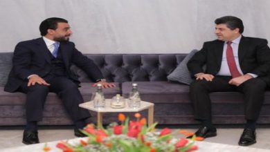 الحلبوسي مع قيادي في الاتحاد الوطني الكردستاني