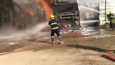 بالصور.. اندلاع حريق في شاحنة محملة بالوقود في حي الجهاد غربي بغداد 5 حريق حي الجهاد 5