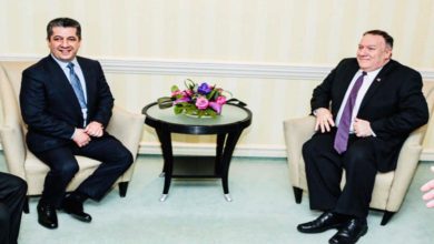 مسرور بارزاني مع بومبيو