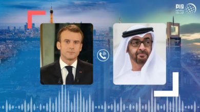 محمد بن زايد وماكرون يؤكدان تعزيز الحلول السياسية لأزمات المنطقة 6 D2051065 FAAB 494A B3E9 59F52E492E90