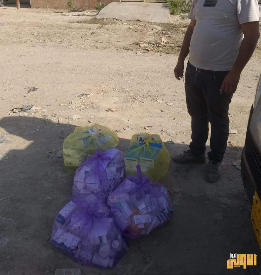 النجدة القبض علئ متهم يحمل أدوية غير مرخصة في بغداد 1 FB IMG 1594503968873