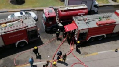 فرق الإطفاء تسيطر على حريق مجمع كلشي وكلاشي في حي الجامعة ببغداد 4 FB IMG 1595331479111