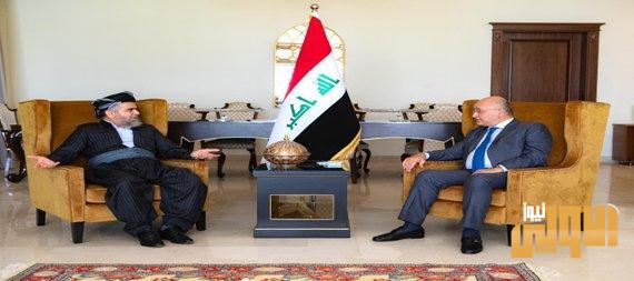 رئيس الجمهورية يجتمع مع أمير الجماعة الاسلامية الكردستانية بالسليمانية لبحث العلاقات مع بغداد 1 image 3 1