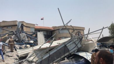 إغتيال البصرة ! 4 بالصور.. إصابات وحالة وفاة جراء انهيار جملون رياضي في البصرة 696x392 1