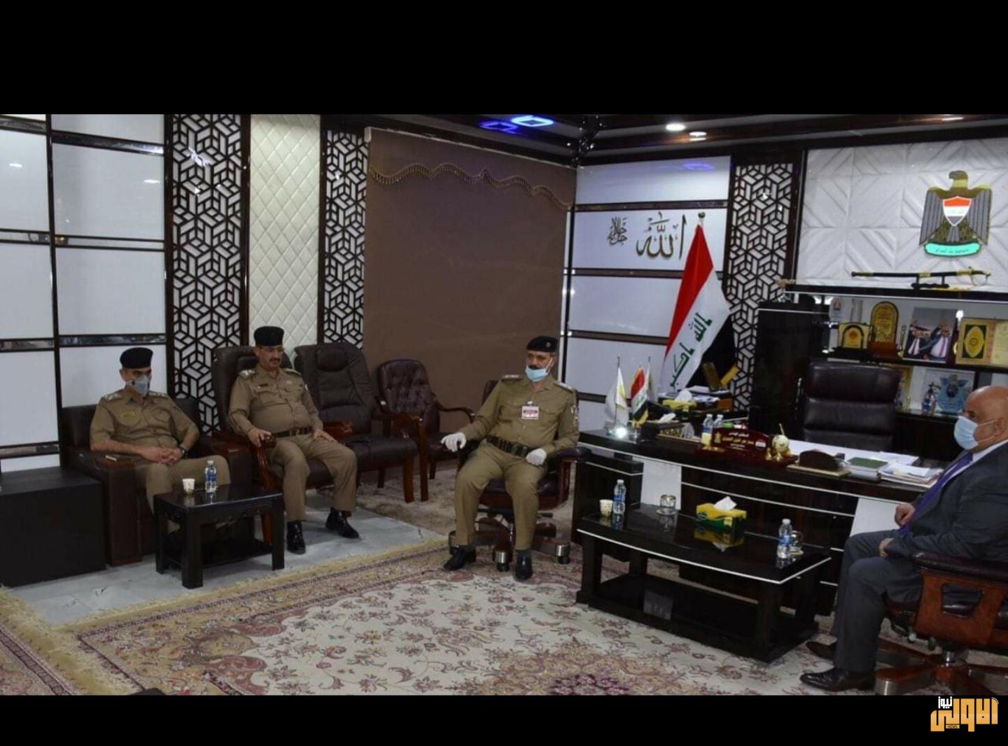 قائد شرطة صلاح الدين يستقبل مدير عام دائرة الأحوال المدنية والجوازات والإقامة 1 ٢٠٢٠٠٧٠١ ١٣٤٦٠٠