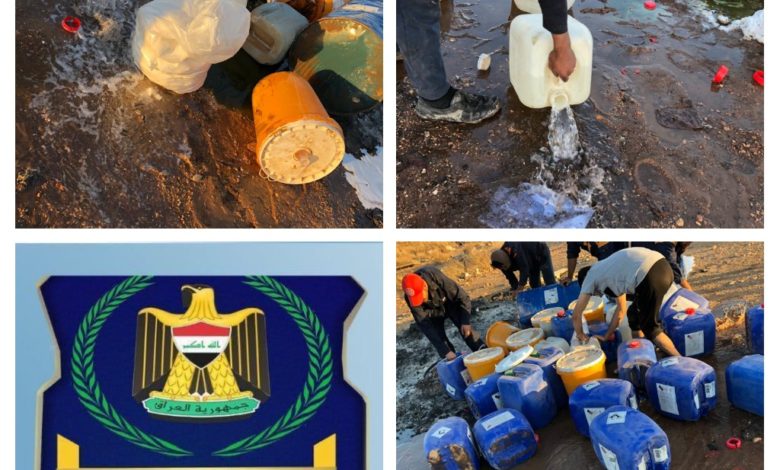 إتلاف مواد اولية لصناعة المنظفات مخالفة في طريبيل 1 DC4D7253 FEA4 4C74 86D2 BA020816C51A