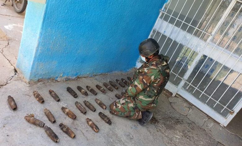 خبراء المتفجرات في محافظة ديالى يعالجون كدسا من الاعتدة 1 FB IMG 1598213138775