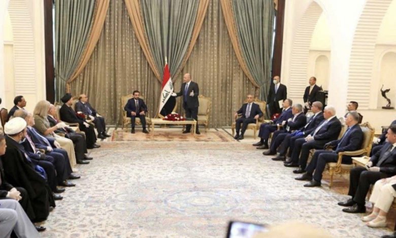 المجتمعون اعتبروا هذه الاعتداءات مهما كان مصدرها تمثل اعتداءات آثمة على السيادة الوطنية ومصالح الشعب العراقي 1 C917CE45 1D87 4C18 BCE9 1D02ECC0BBC9