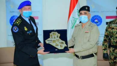 نيابة عن معالي وزير الداخلية وكيل الوزارة لشؤون الشرطة يودع نائب رئيس بعثة الاتحاد الاوربي الاستشارية في العراق 5 Screenshot ٢٠٢٠٠٩٢٠ ١٥٢١٠١ Facebook