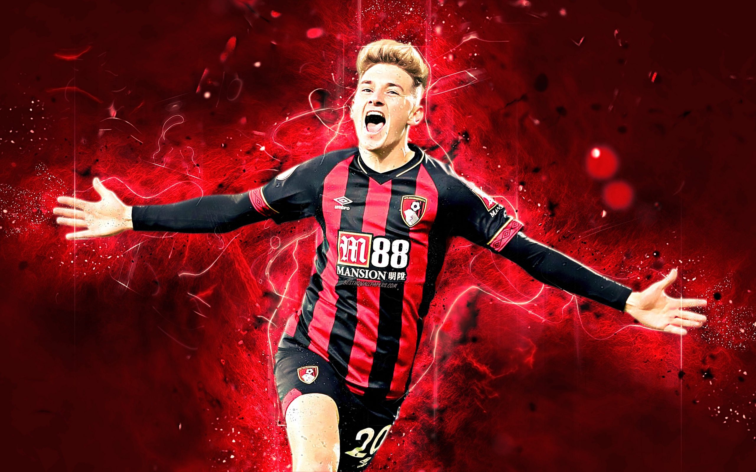 david brooks english footballers bournemouth fc abstract art premier league scaled