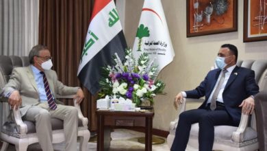 وزير الصحة والبيئة يستقبل السفير الاسباني في العراق 2 0F91E53F 1A24 4F02 8B1E C8E5499601A7