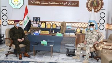 قائد عمليات سومر وقائد شرطة ميسان يعقدان اجتماعاً امنياً في مقر قيادة شرطة المحافظة 4 FB IMG 1602328738325