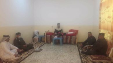 مدير قسم الشهداء والجرحى في ديالى يزور أحد جرحى القوات الامنية المنسوب الى قسم شرطة بهرز 3 Screenshot ٢٠٢٠١٠١٥ ١٢٢٥٠٩ Facebook