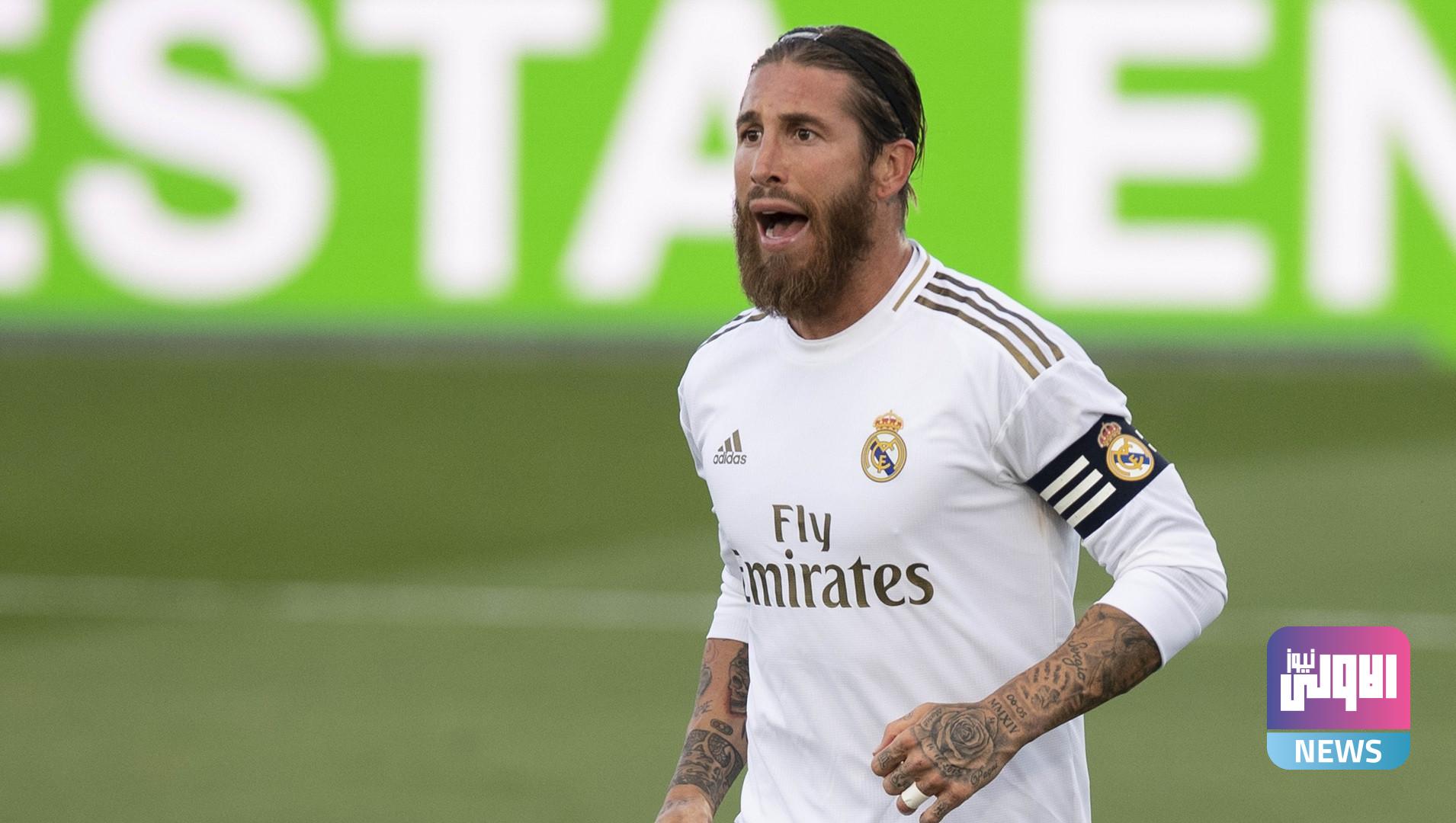 392621sergio ramos of real madrid in la liga action against eibar on 14 june 2020