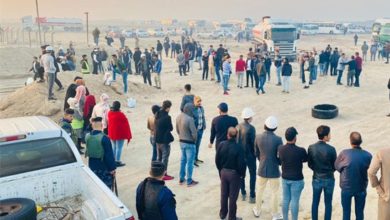 للمطالبة بتعيينهم.. خريجو الهندسة يتظاهرون امام مصفى الشعيبة في البصرة 3 620122020 51512202072745 Untitled 1