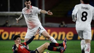 ميلان يكتفي بالتعادل أمام جنوى في الكالتشيو 4 romagnoli.milan .2020.21.genoa .750x450 e1608154635515 620x330 1