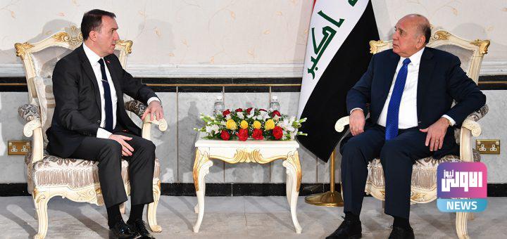 وزير الخارجية يستقبل السفير التركي فاتح يلدز لمناسبة انتهاء مهام عمله في بغداد 1 C3277713 E15E 4A35 9B51 5EC254740C64