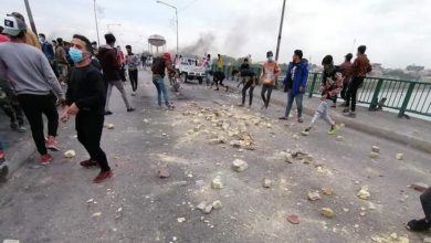 تجدد الصدامات بين المحتجين والقوات الامنية بالناصرية 5 A419B8CF 0BEF 466B A44C 500C3A1F6D0A