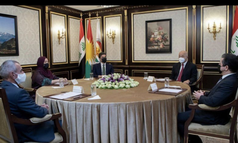 صالح يجتمع بالرئاسات الثلاث في كردستان 1 BE080032 C86F 4D3E 836D 5AE5AF81FAFE