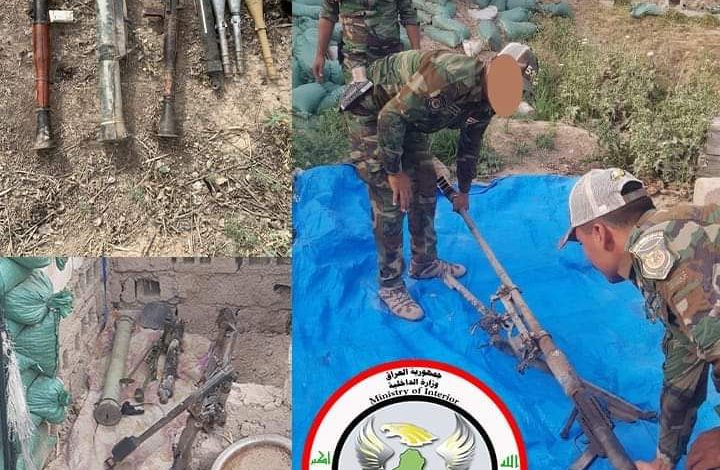 وكالة الاستخبارات بالتعاون مع الرد السريع تضبط صواريخ ضد الدروع واسلحة متنوعة في ديالى 1 FB IMG 1619703532956