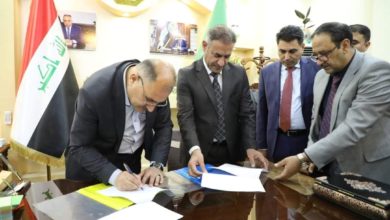 الخباز والخفاجي يوقعان محضر مشترك بنتائج وتوصيات الزيارة لغرض تنفيذها 5 2CEEAFBB 2267 4C12 A8D9 F4776A371171