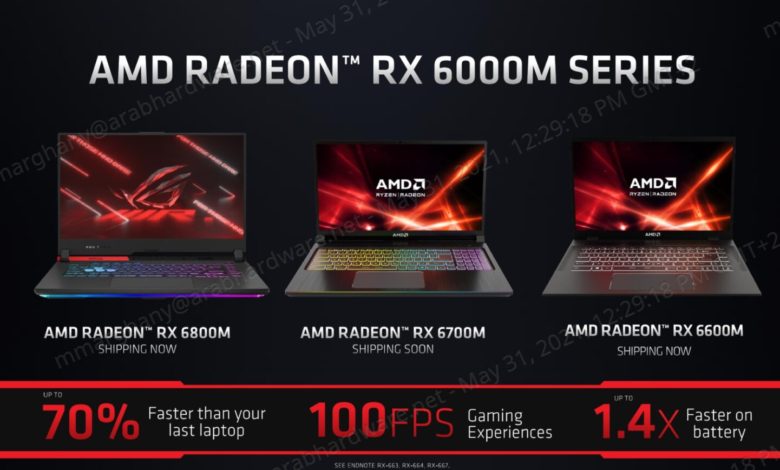 Computex21: رسمياً AMD تدشن سلسلة بطاقات RX 6000M للأجهزة المحمولة 7 F4290592 C41C 4B77 8A78 890DBE45EDAA