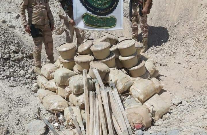 الاستخبارات العسكرية تضبط كميات كبيرة من العبوات الناسفة في عنه بالأنبار 3 FB IMG 1625597615133