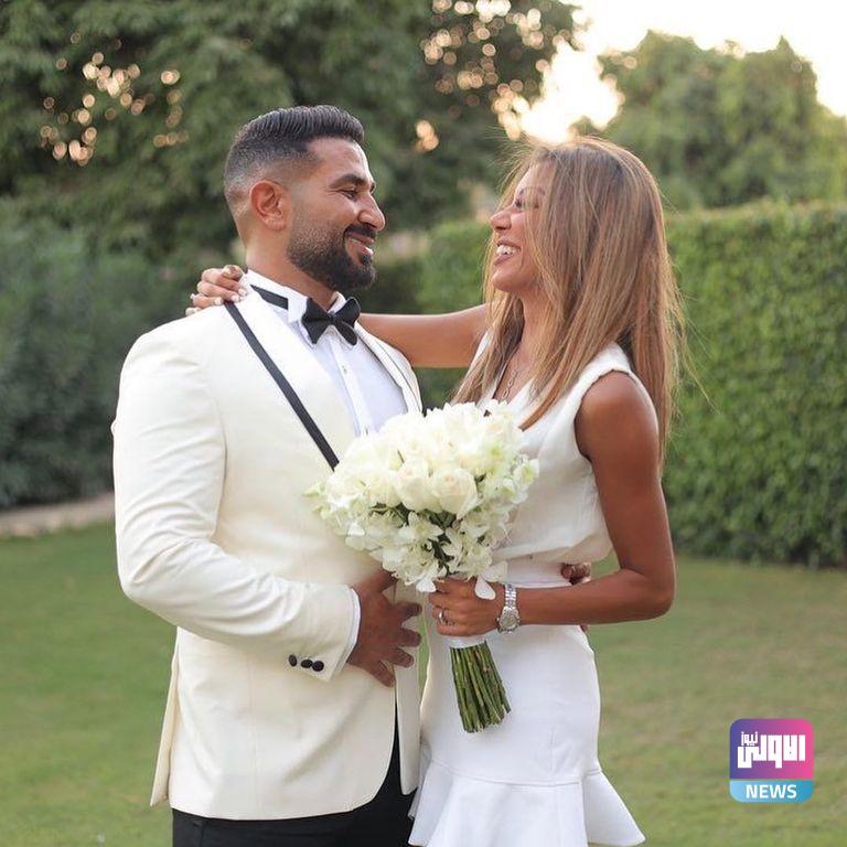 الصور الأولى لعقد قران أحمد سعد وعلياء بسيوني.. "رومانسية بيضاء" 11 176 232621 ahmed saad marriage 4