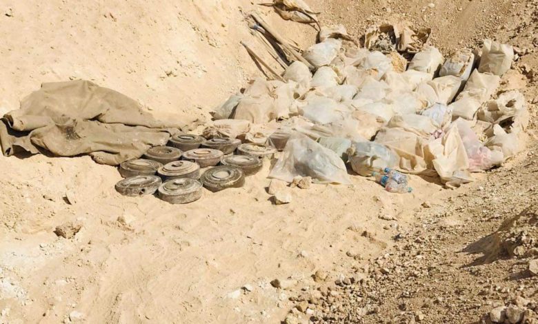 رفع اكثر من 73 لغما وحشوات صواريخ في القرى الحدودية في ديالى 1 FB IMG 1632143616278