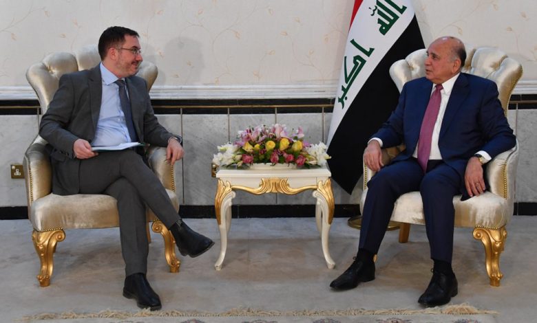 السفير البريطانيّ لفؤاد حسين.. داعمون للأمن واستقرار العراق 1 1711112021 4 1 1024x682 1