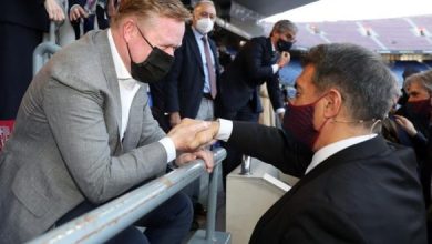 Koeman at the Camp Nou but not to meet Laporta e1617634181854 620x330 1