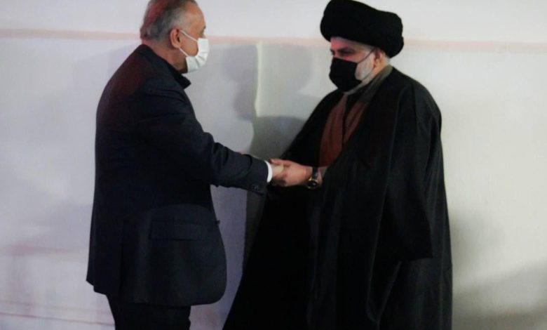 الكاظمي يغادر منزل مقتدى الصدر 1 IMG 20220106 WA0006