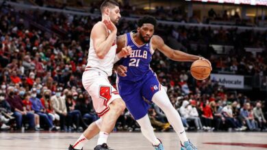 دوري كرة السلة الأميركي للمحترفين..سيكسرز يقهر بولز في شيكاغو ودنفر يعمق جراح نتس 5 4141760 2022 02 06T234122Z 716428517 MT1USATODAY17630928 RTRMADP 3 NBA PHILADELPHIA 76ERS AT CHICAGO BULLS