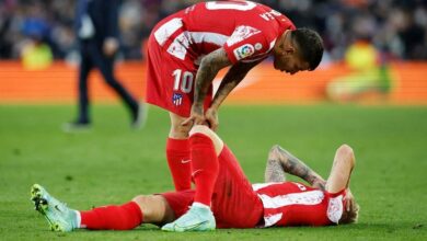 اعلان أتلتيكو مدريد عن إصابة لاعبه الدنماركي فاس 5 4142183 2022 02 06T171804Z 1292735836 UP1EI261C22DW RTRMADP 3 SOCCER SPAIN FCB ATM REPORT