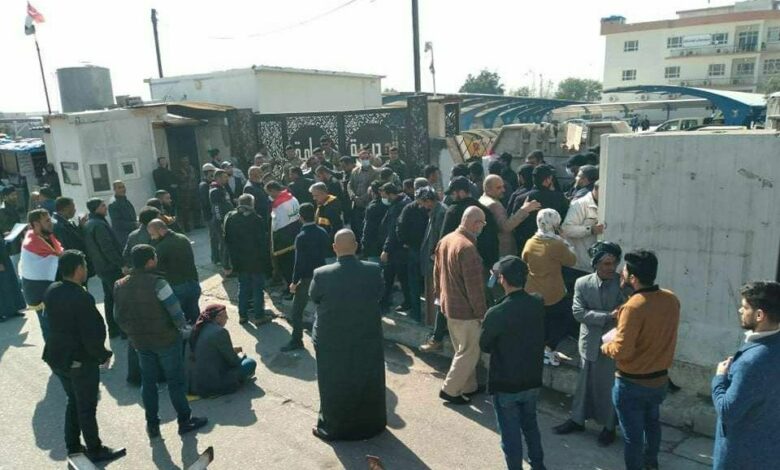تظاهرة للحراس الأمنيين في كركوك للمطالبة بصرف رواتبهم 1 IMG 20220221 125714 862
