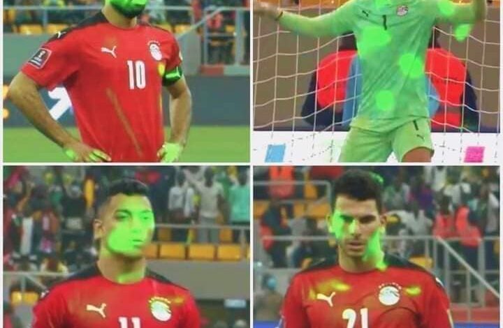 توجيه الليزر إلي اللاعبين المصريين قبل ضربات الترجيح 1648632220
