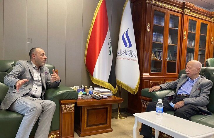 شبكة الإعلام العراقي تتعهد بطباعة مؤلفات شيخ الصحفيين 1 IMG ٢٠٢٢٠٤٠٢ ١٦١٨١٧